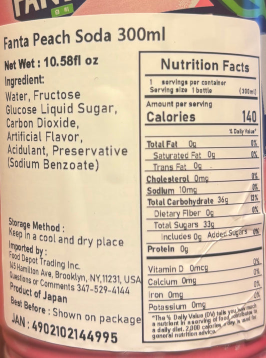 Fanta Peach Soda - Refreshing White Peach Flavor - GhostPanda (Exotic Snacks) -