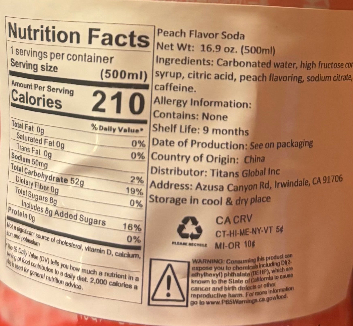 Coca - Cola Peach Soda - GhostPanda (Exotic Snacks) -