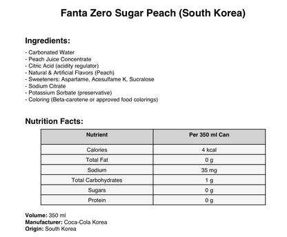 Fanta Peach (Zero Sugar) - GhostPanda (Exotic Snacks) - Soda