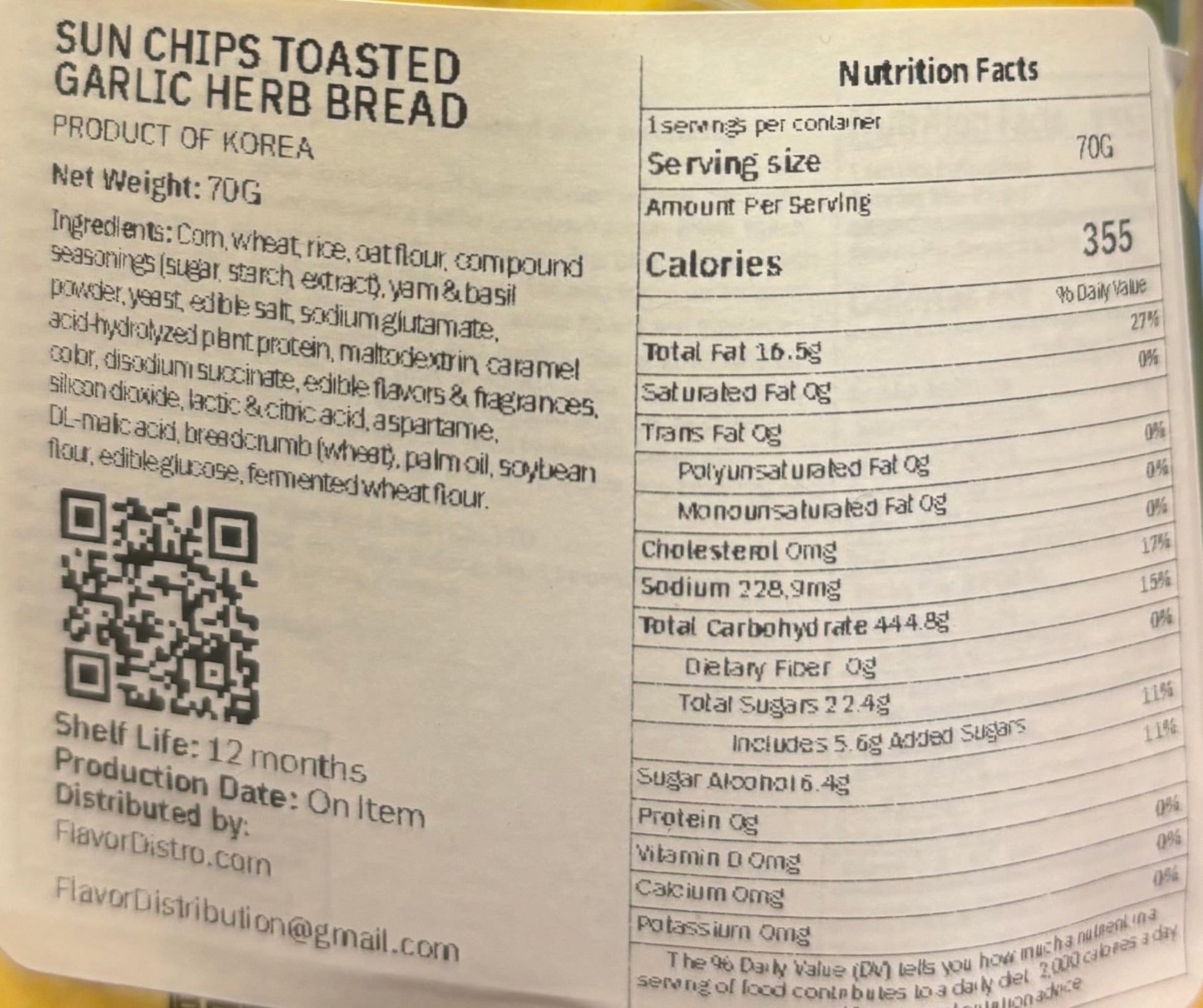 SunChips Garlic Bread - GhostPanda (Exotic Snacks) - 